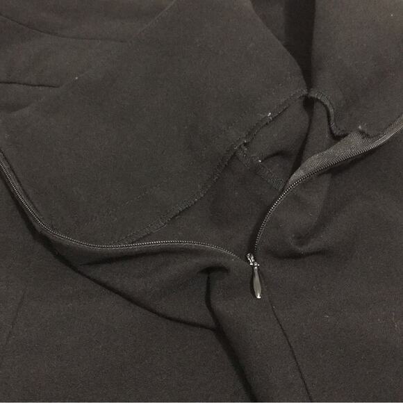 NY Collection Black Godet Skirt  size 6 - Picture 3 of 6